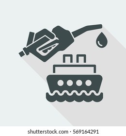Boat fuel - vector icon