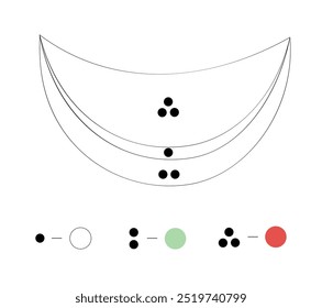 СColorea la Ilustración vectorial de juego del bote. Juego de Educación para niños. Hoja imprimible.