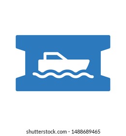 boat glyph colour vector icon