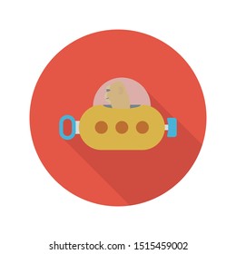 boat glyph flat vector icon