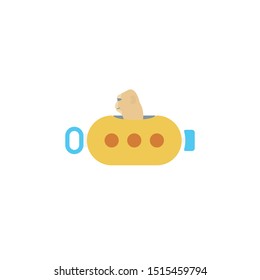 boat glyph flat vector icon