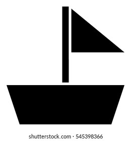 Boat Glyph icon - simple black filled icon