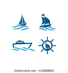 Boat graphic design template
