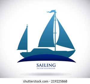 boat graphic design , vector illustration