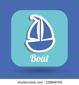 boat graphic design , vector illustration