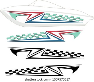 Vector Sticker Wrapping Designs Car Boat Stock Vector (Royalty Free ...