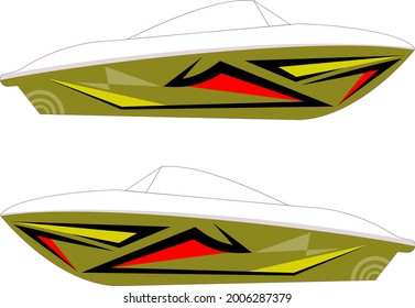 Boat Graphics, Stripe : Vinyl Ready Vector Art