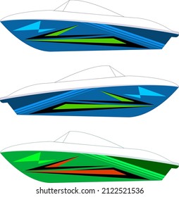 Boat Graphics, Stripe : Vinyl Ready Vector Art