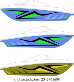 Boat Graphics, Stripe : Vinyl Ready Vector Art