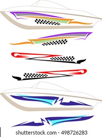 Boat Graphics, Stripe : Vinyl Ready Vector Art