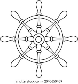 Boat Handle vector art and illustration