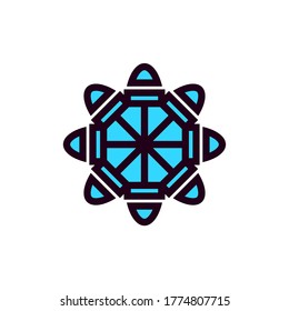 Boat handlebar logo design vector