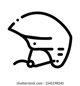 Boat Helmet Canoeing Icon Vector Thin Line. Contour Illustration