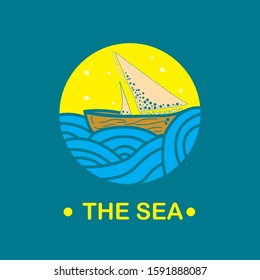 boat in the high seas