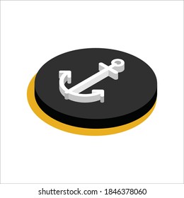Boat Hook 3d isometric icon vector illustration