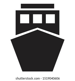 boat icon black and isolated vector illustration