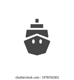 Boat Icon Black and White Vector Graphic