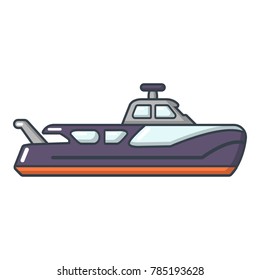 Boat icon. Cartoon illustration of boat vector icon for web
