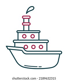 boat icon design over white