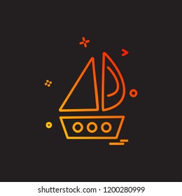 Boat icon design vector