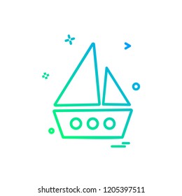 Boat icon design vector