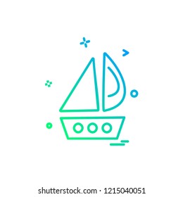 Boat icon design vector