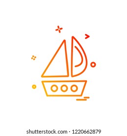Boat icon design vector