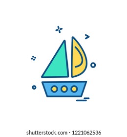 Boat icon design vector