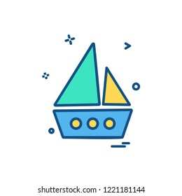 Boat icon design vector