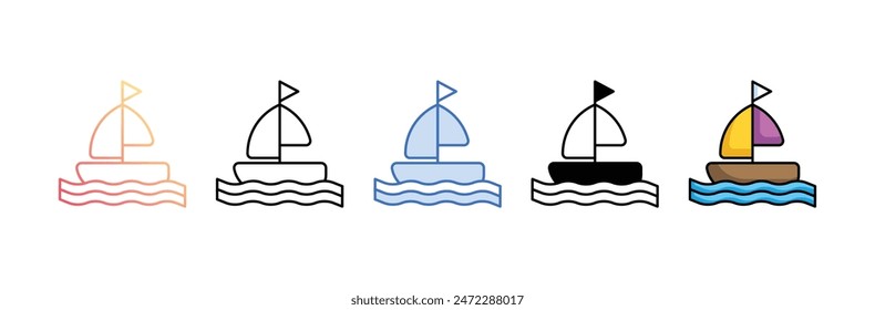 Boat icon design with white background stock illustration