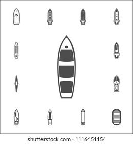 boat icon. Detailed set of Ships icons. Premium quality graphic design sign. One of the collection icons for websites, web design, mobile app on white background