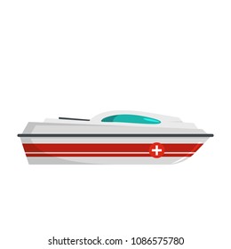 Boat icon. Flat illustration of boat vector icon for web