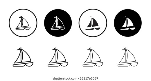 Boat icon Flat line symbol