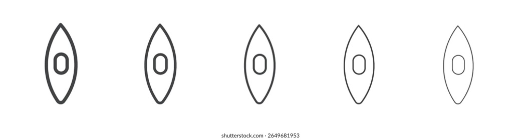 boat icon flat thin illustration symbol