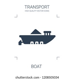 boat icon. high quality filled boat icon on white background. from transport collection flat trendy vector boat symbol. use for web and mobile