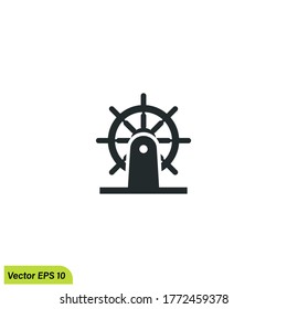 boat icon illustration yacht symbol simple design element logo template