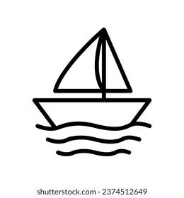 Icono de bote aislar ilustración de material vectorial de fondo blanco