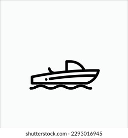 icono del barco, icono aislado en fondo claro, perfecto para sitio web, blog, logotipo, diseño gráfico, medios sociales, interfaz de usuario, aplicación móvil