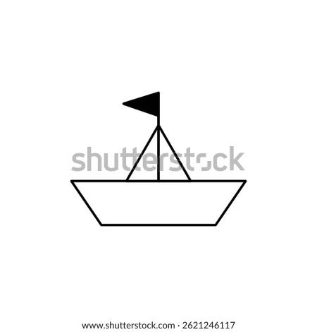 Boat icon isolated on white background . Vector illustration of simple boat icon. Boat icon vector in trendy flat style. Eps file 5.