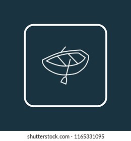 Boat icon line symbol. Premium quality isolated ship element in trendy style.