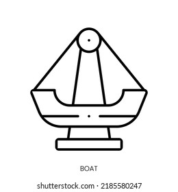 boat icon. Linear style sign isolated on white background. Vector illustration