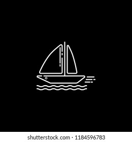 boat icon lineartdesign illustration , inspiration design icon