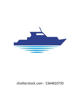 boat icon logo design template