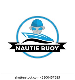 Diseño del logotipo del icono del barco con formato vectorial.