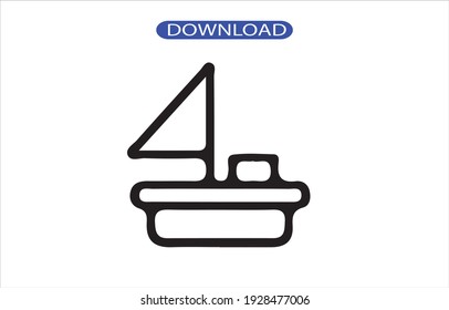 Boat icon or logo high resolution