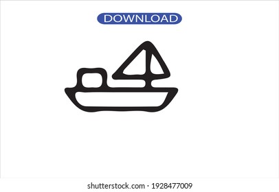 Boat icon or logo high resolution