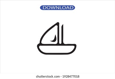 Icono de barco o logotipo de alta resolución