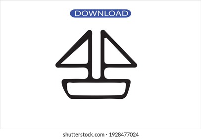 Boat icon or logo high resolution