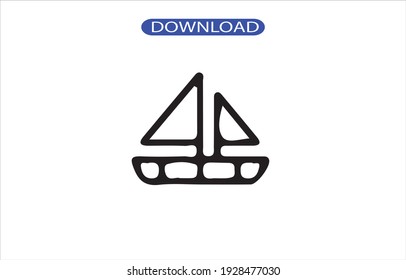 Icono de barco o logotipo de alta resolución