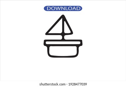 Icono de barco o logotipo de alta resolución
